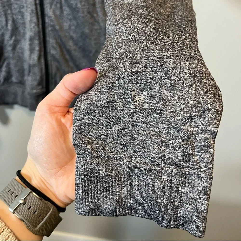 Lululemon Engineered‎ Warmth Jacket Gray Merino Wool Blend Full Zip Up XL